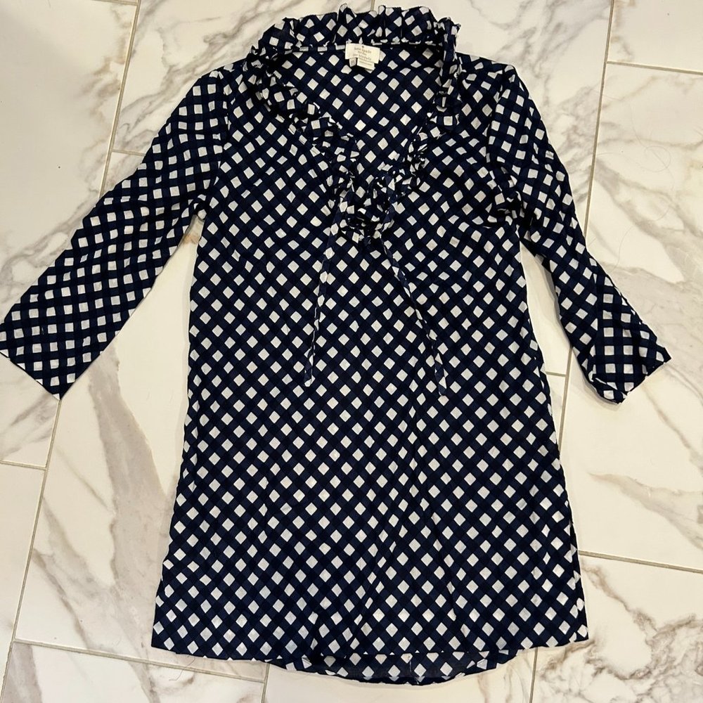 Kate Spade Blue Gingham Malone Tunic Size XS